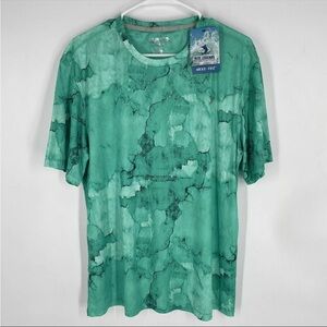 Reel Legends Mens Ocean Green Reel-Tec Short Sleeve Performance Shirt Size M NEW